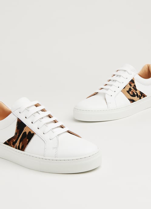 LK Bennett Alivia Flats, White/Natural