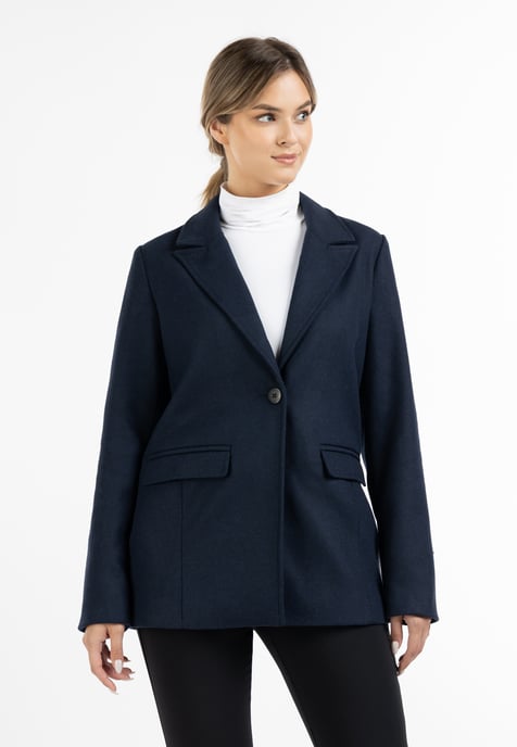 Dreimaster Langer Blazer aus Wollgemisch Damen Nachtblau - Image 3