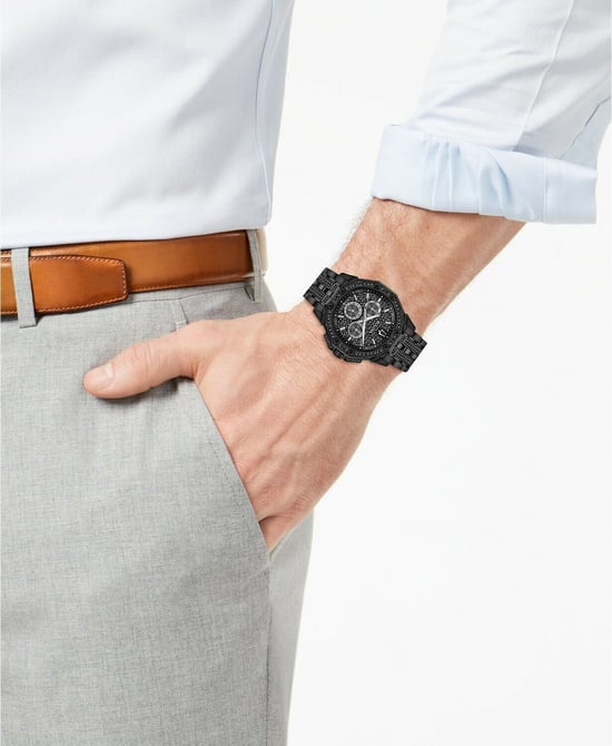 Bulova Crystal Octava Herren Uhr Schwarz 98C134 - Image 5
