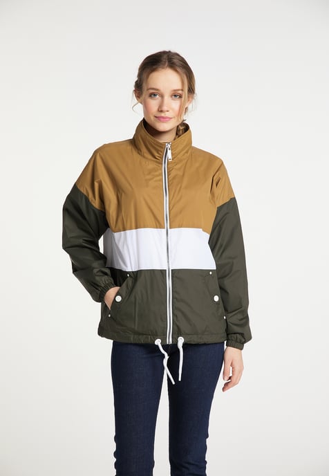 Dreimaster Windjacke Damen Dunkelsand Oliv - Image 3