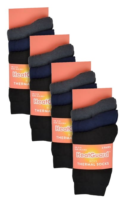 12 Paar Multipack Kinder Thermosocken | Sock Snob | Kinder dicke Socken für Winter | Jungen & Mädchen - BNG - Image 2