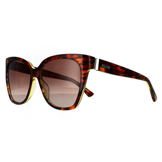Moschino Square Damen Havana Gelb Braun Gradient Sonnenbrille - Image 2