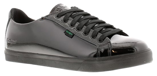 Kickers Womens Shoes Work School Tovni Lacer Leather Lace Up black patent - Image 6