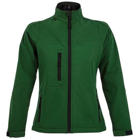 SOLS Womens/Ladies Roxy Soft Shell Jacket (atmungsaktiv, winddicht und wasserabweisend) (flaschengrün) - Image 1