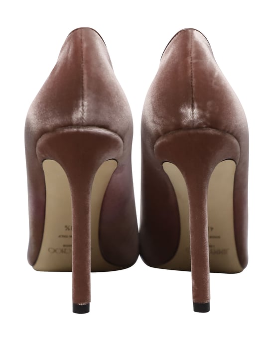 Jimmy Choo Romy 100 Pumps aus pinkem Samt - Image 4