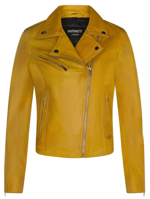 Classic Women's Brando Leather Biker Jacket from Loughton