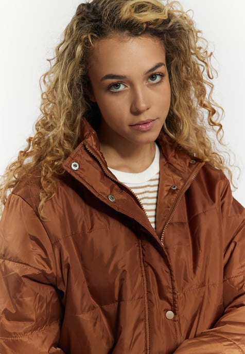 Mymo Leicht wattierte Blousonjacke Damen hellbraun - Image 5