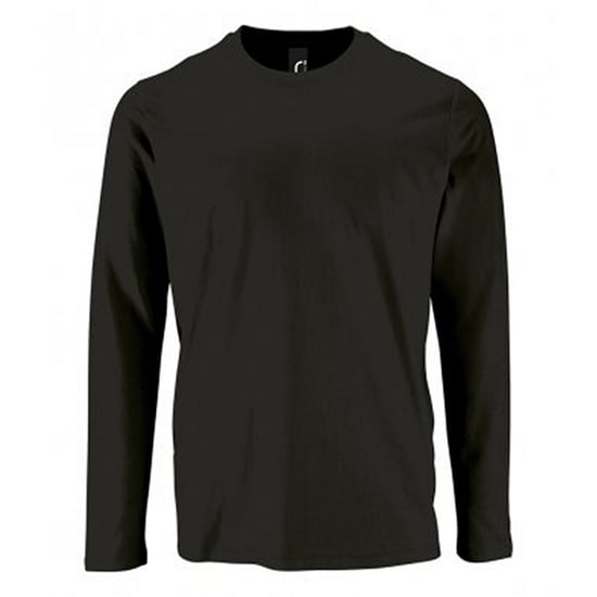 SOLS Mens Imperial Long Sleeve T-Shirt (Tiefschwarz) - Image 1