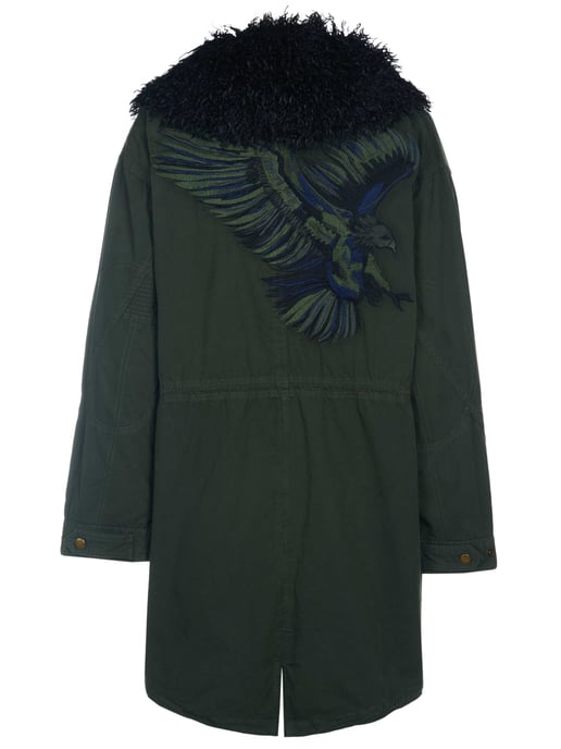 Zadig Voltaire Kidea Coton Lave Eagle Jacke Khaki - Image 4
