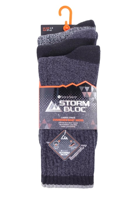 3 Paar leichte, atmungsaktive Damen-Wandersocken mit Fußgewölbestütze - Image 2