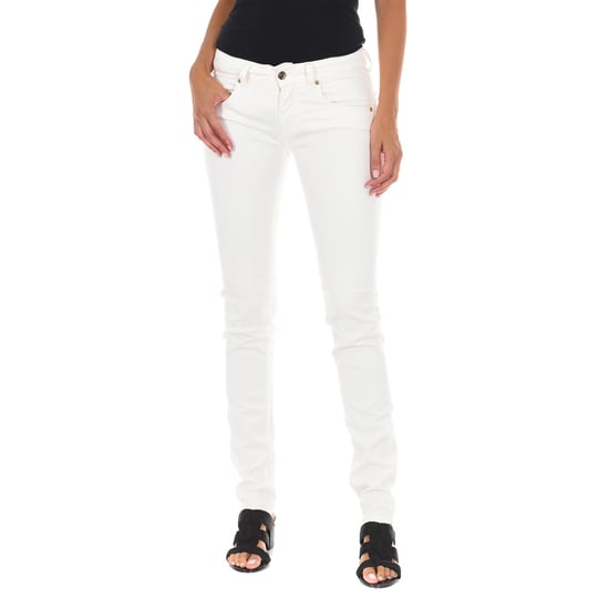 Long jean pants with narrow cut hems 10DBF0475-B088 woman