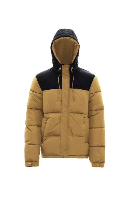 Mo Wattierte Steppjacke Herren Kamel Schwarz - Image 1