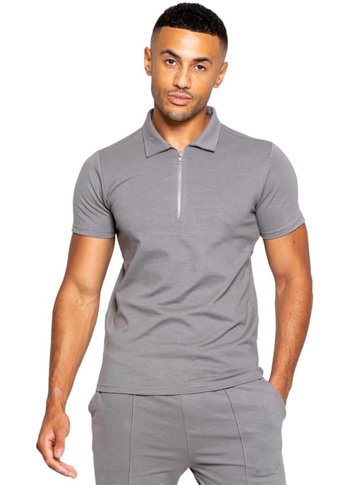 Enzo | Herren Zip Up Polo Shirt - Image 1