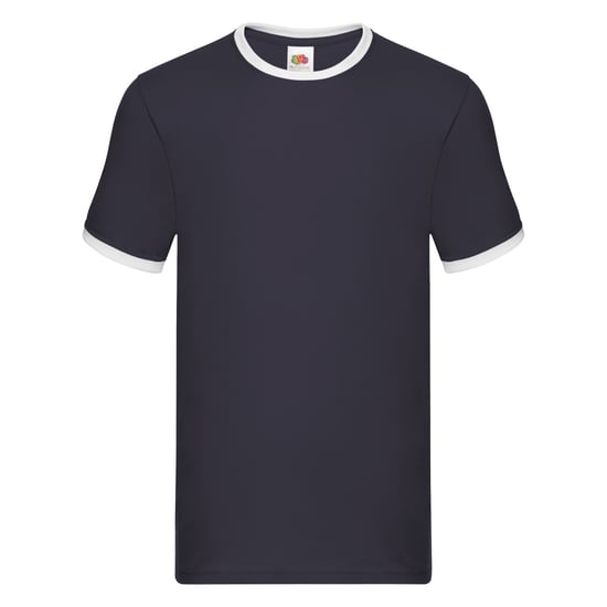 Fruit of the Loom - T-Shirt Ringer-Stil für Herren/Damen Unisex (Marineblau/Weiß) - Image 1