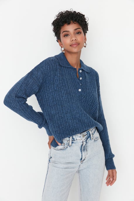 Trendyol Frauen Haar Zopf Pullover - Image 2
