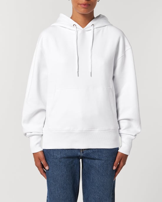 Karma Unisex Relaxed Hoodie in White