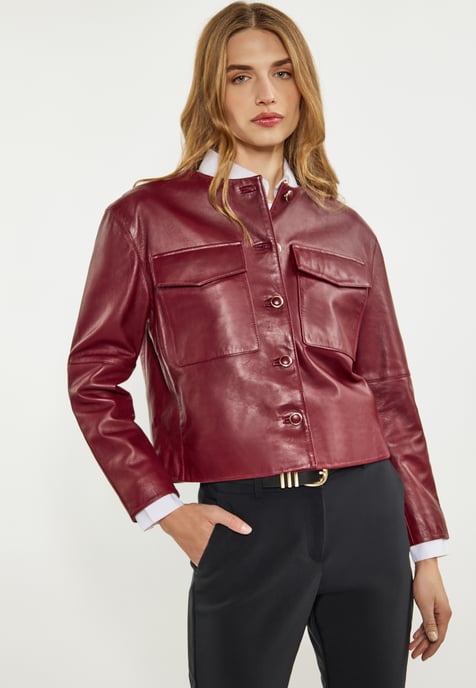 Dreimaster Jacke Damen weinrot - Image 3