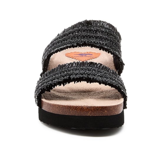 Rocket Dog Aruba Raffia Damen Sandalen aus Textil in Schwarz - Image 3