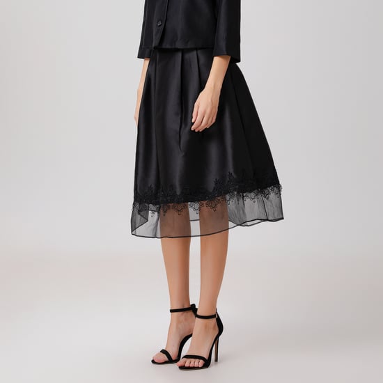 Rock aus Organza und Taft mit Spitzenbesatz - Image 3