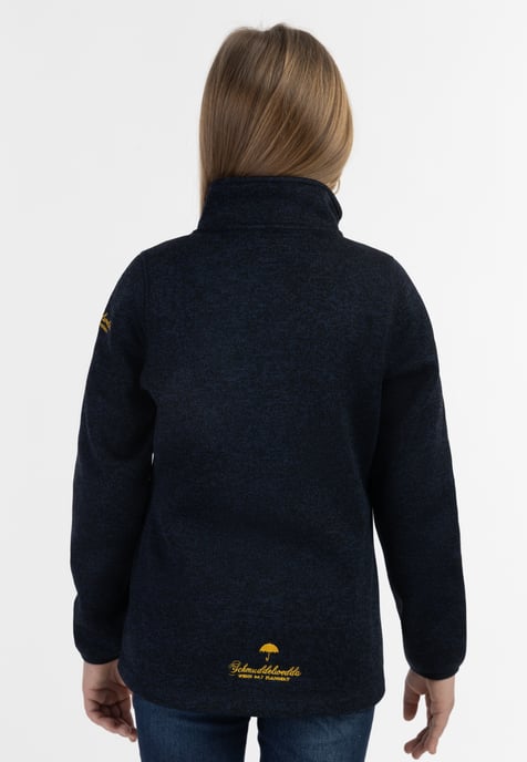 Schmuddelwedda Strickfleecejacke Mädchen (Kids) Meeresmelange - Image 5