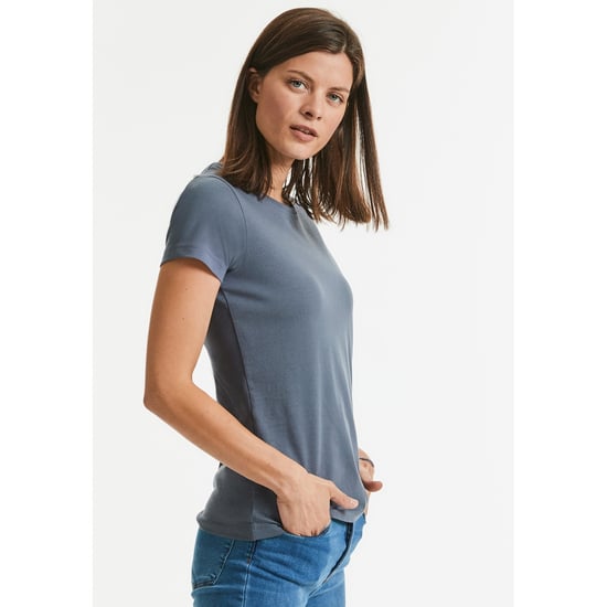 Russell - T-Shirt Schwer für Damen kurzärmlig (Aluminium-Grau) - Image 2