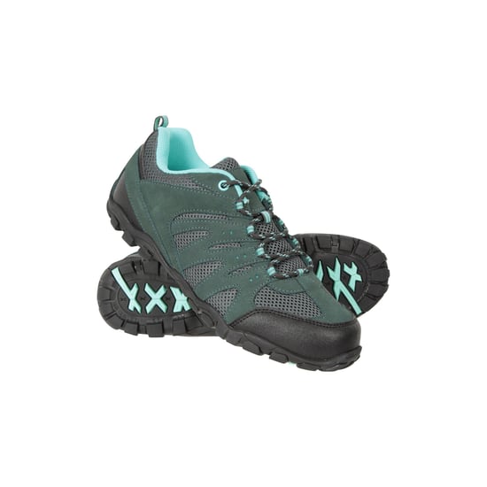 Mountain Warehouse Womens/Ladies Outdoor II Suede Walking Shoes (Dark Grey/Petrol)