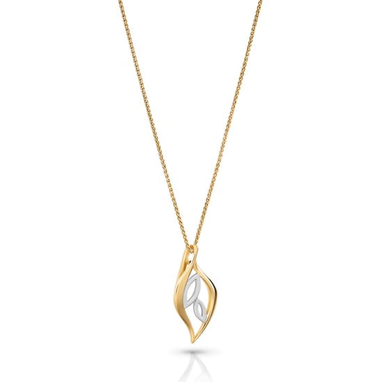 Orphelia 'Charlotte' Women's 925 Sterling Silver Chain with Pendant - Silver/Gold ZH-7523/G