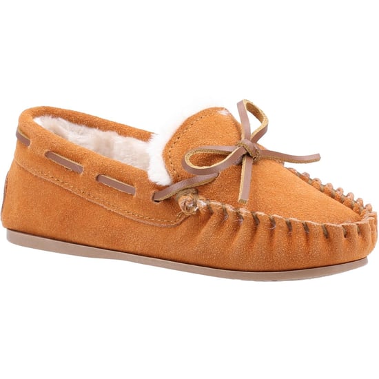 Hush Puppies Kinder/Kinder Addison Wildleder Hausschuhe (Tan) - Image 1