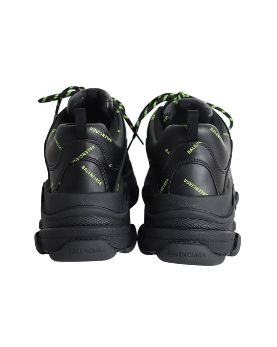 Balenciaga Triple S Allover-Logo in Schwarz Synthetik - Image 4