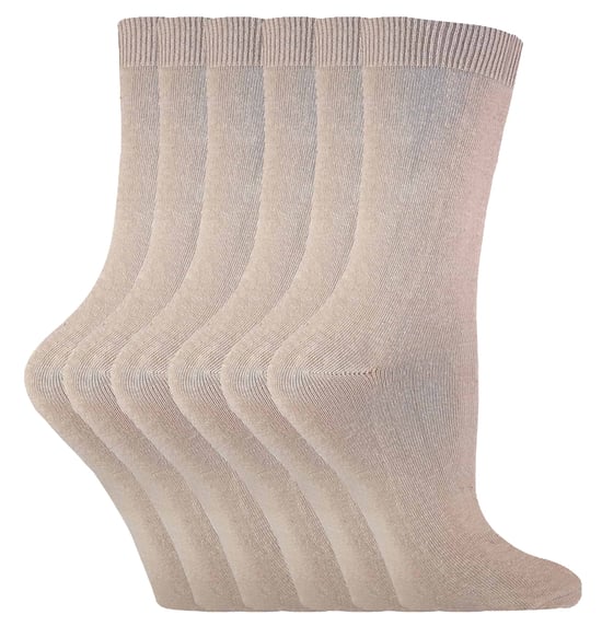Sock Snob - 6 Paar Damen einfarbige Baumwollsocken - Image 1