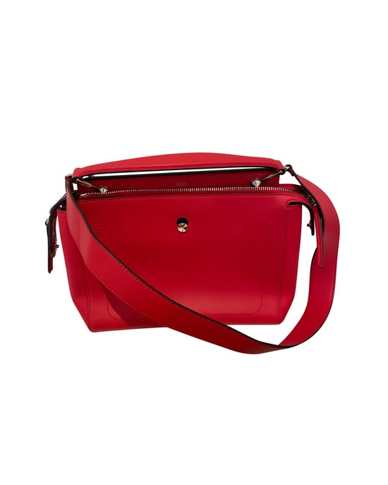 Fendi Dotcom Schultertasche aus rotem Leder - Image 1