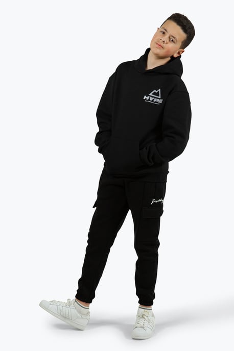 Hype Boys Black Outdoor 3M Hoodie
