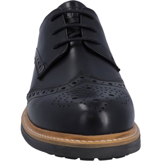 Hunter Cawdor Leder Herren Schwarz Brogues Schuhe - Image 3