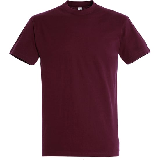 SOLS Mens Imperial Heavyweight Short Sleeve T-Shirt (Burgund) - Image 1