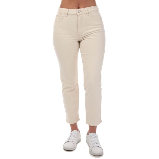 Jean Emily coupe droite taille haute Only Pour Femme en Blanc - Image 1