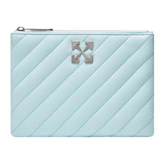 Off-White Jackhammer Flat Pouch Leather Blue Bag