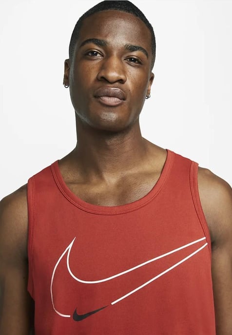 Nike Dri-FIT Herren Grafik-Trainings-Tank-Weste in Rot - Image 3