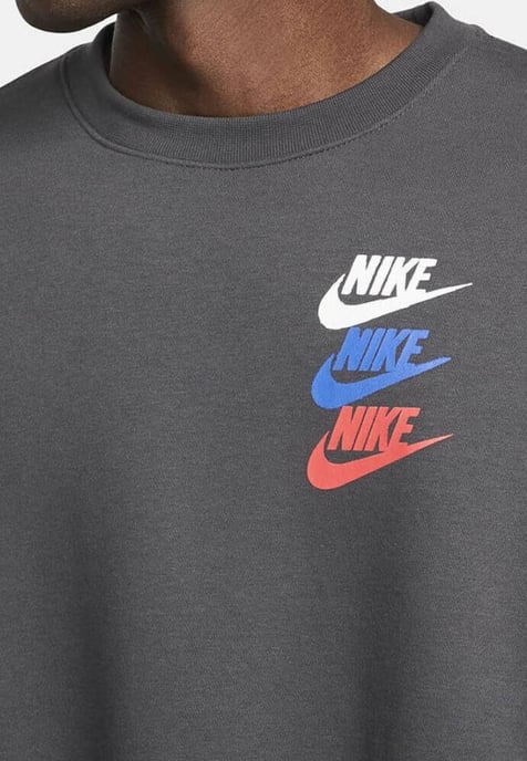Nike Herren Standard Issue Crew-Trainingsanzug in dunklem Rauchgrau - Image 3