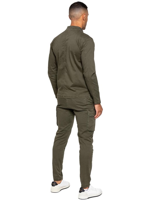 Enzo | Herren Cargo-Trainingsanzug-Set - Khaki - Image 4
