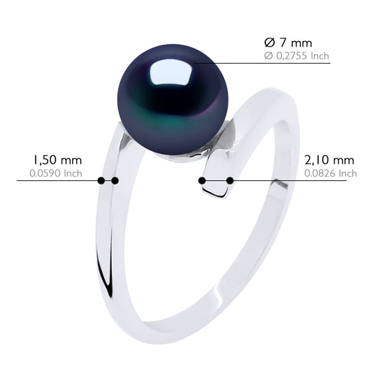 Armreif-Ring, echte Süßwasser-Zuchtperle, rund, 7–8 mm - Image 2