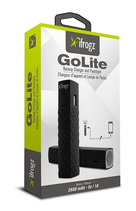 iFrogz GoLite Backup Charge with Flashlight Black