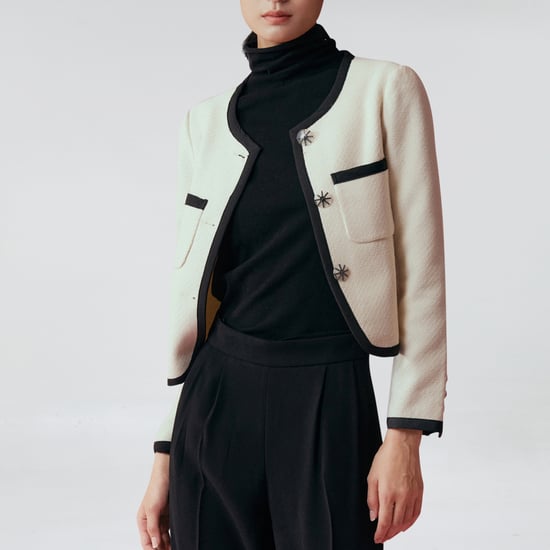 Schräg geschnittene Jacke in Kontrastfarbe - Image 4