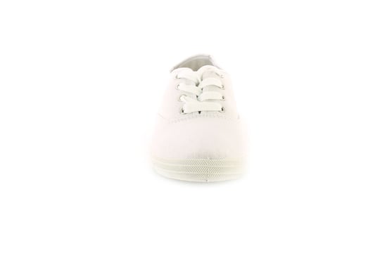Ladies/Women's White Lace Ups Pumps With Stripy Sock Lining