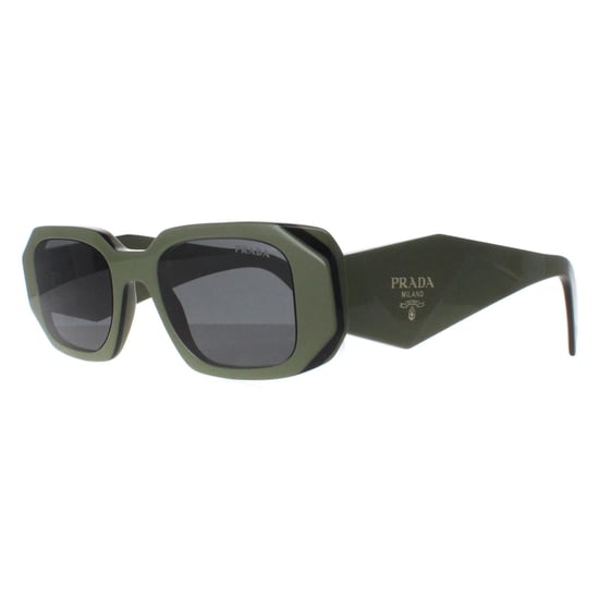 Prada Rectangle Womens Sage Black Dark Grey PR17WS