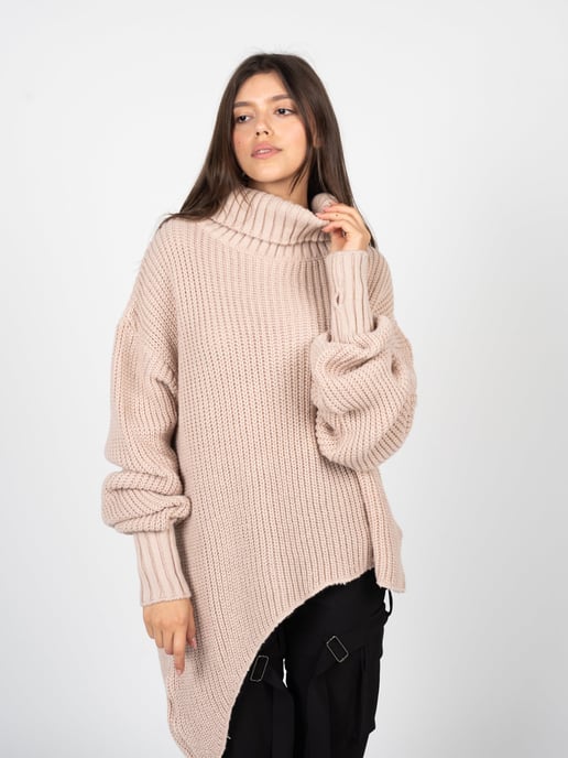 La Haine Inside Us Pullover Damski Asymetryczny Woman's Pink