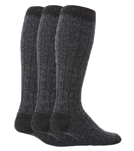 Workforce - 3 Paar Herren extra lange kniehohe warme Wollstiefelsocken - Image 1