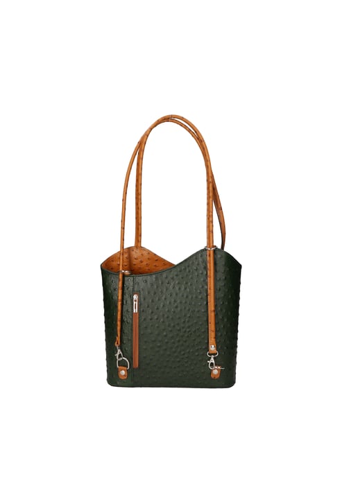Gave Lux backpack women GREEN COGNAC