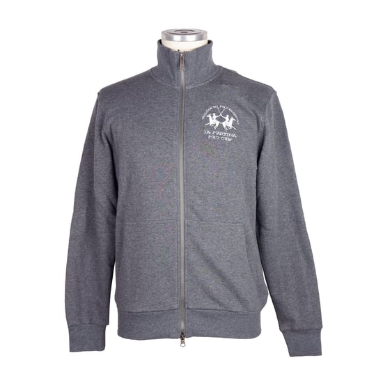 La Martina Herren Grauer Baumwollpullover - Image 1