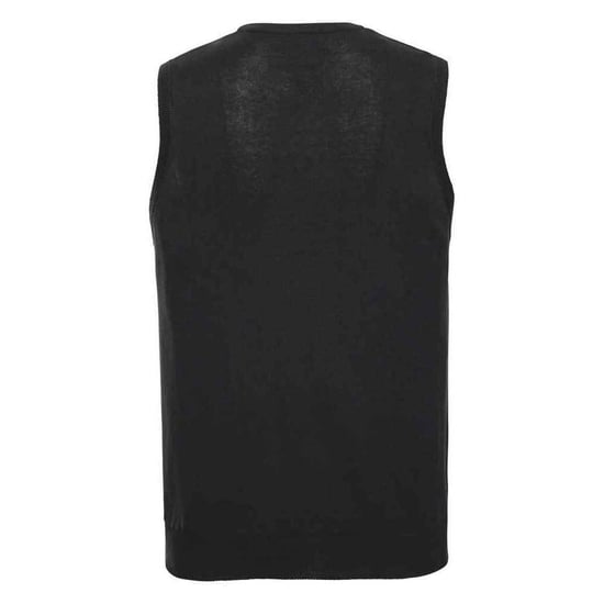 Russell Collection - Sweatshirt V-Ausschnitt für Herren Ärmellos (Schwarz) - Image 2