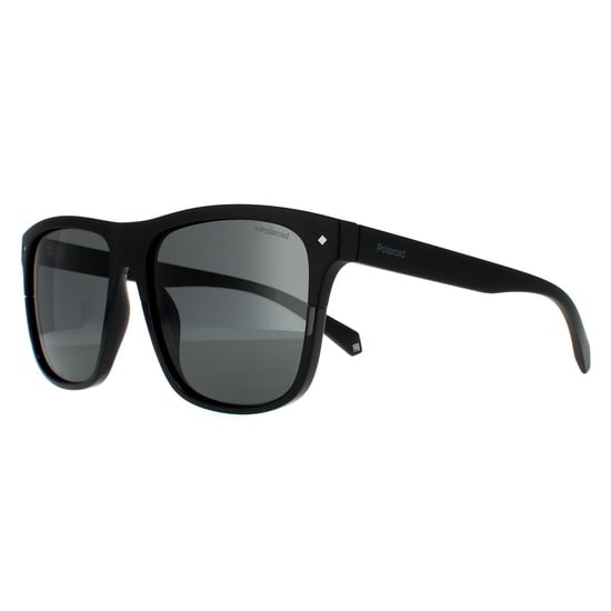 Polaroid Square Mens Schwarz Grau Polarisierte Sonnenbrille - Image 2